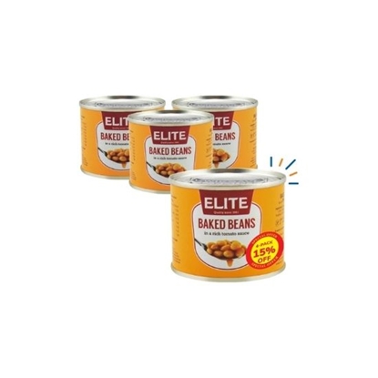Picture of ELITE BAKED BEANS 4X140GR 15%